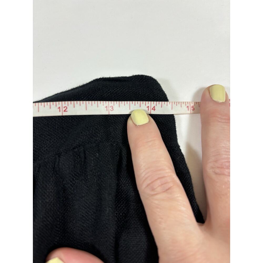 INC International Concepts Wide Leg Linen Pants Black 12 - Picture 3 of 6
